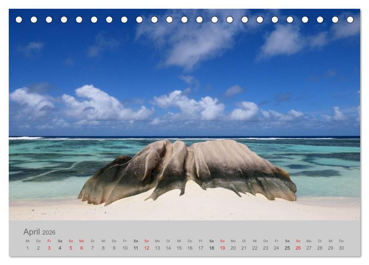 Produktbild: Lichtblicke - Seychellen (Tischkalender 2026 DIN A5 quer), CALVENDO Monatskalender
