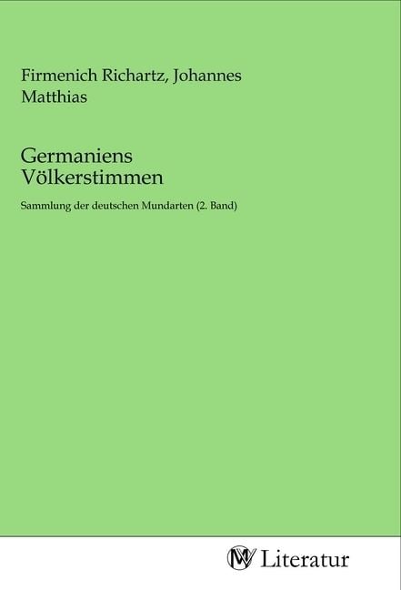 Produktbild: Germaniens V&ouml;lkerstimmen