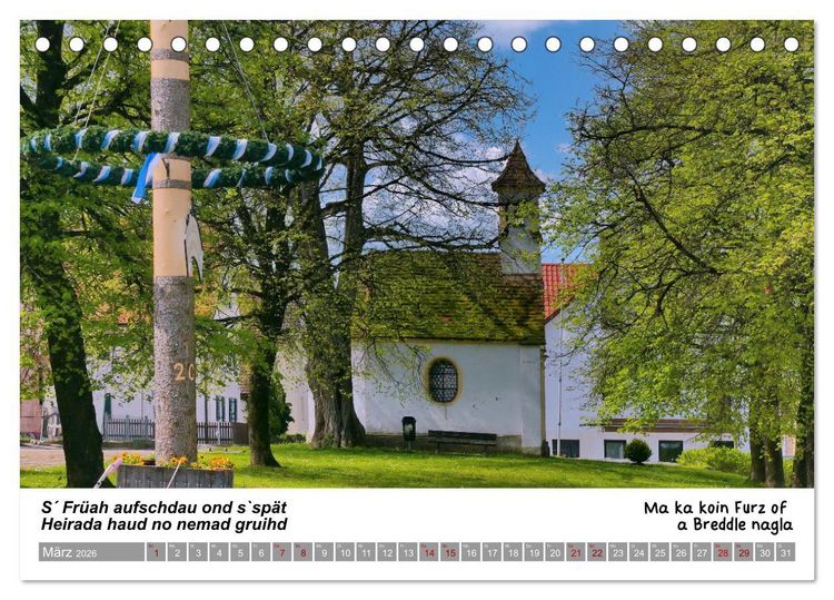 Produktbild: 03 Schw&auml;bische Sprichw&ouml;rter - D&ouml;s au no! (Tischkalender 2026 DIN A5 quer), CALVENDO Monatskalender