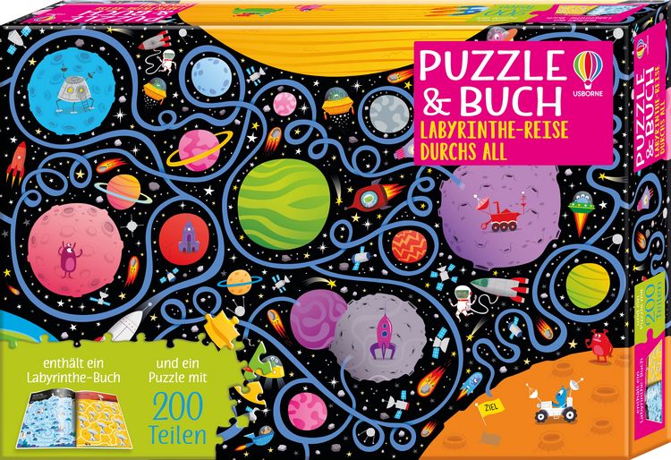 Produktbild: Puzzle & Buch: Labyrinthe-Reise durchs All