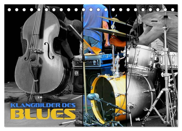 Produktbild: Klangbilder des Blues (Tischkalender 2026 DIN A5 quer), CALVENDO Monatskalender
