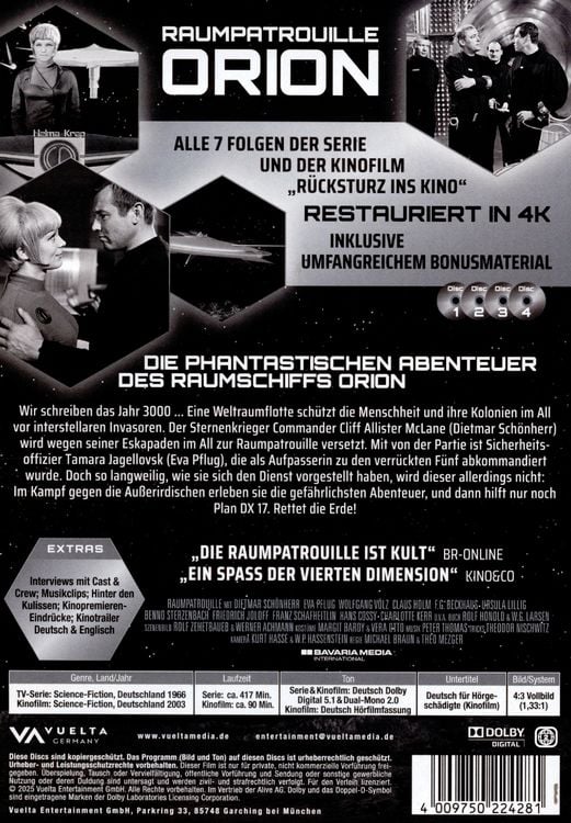 Produktbild: Raumpatrouille Orion - Rem. 4-Disc-Edition
