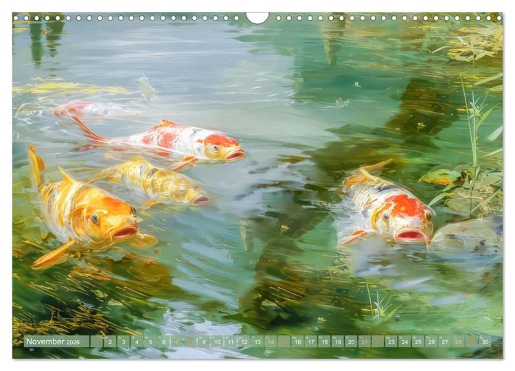 Produktbild: Kois - Ein Juwel unter Fischen (Wandkalender 2026 DIN A3 quer), CALVENDO Monatskalender