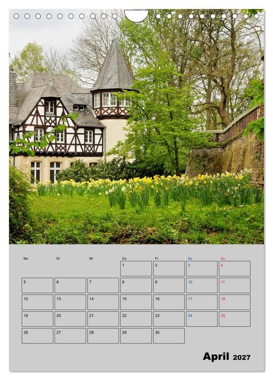 Produktbild: D&uuml;sseldorfer Burgen und Schl&ouml;sser (Wandkalender 2027 DIN A4 hoch), CALVENDO Monatskalender