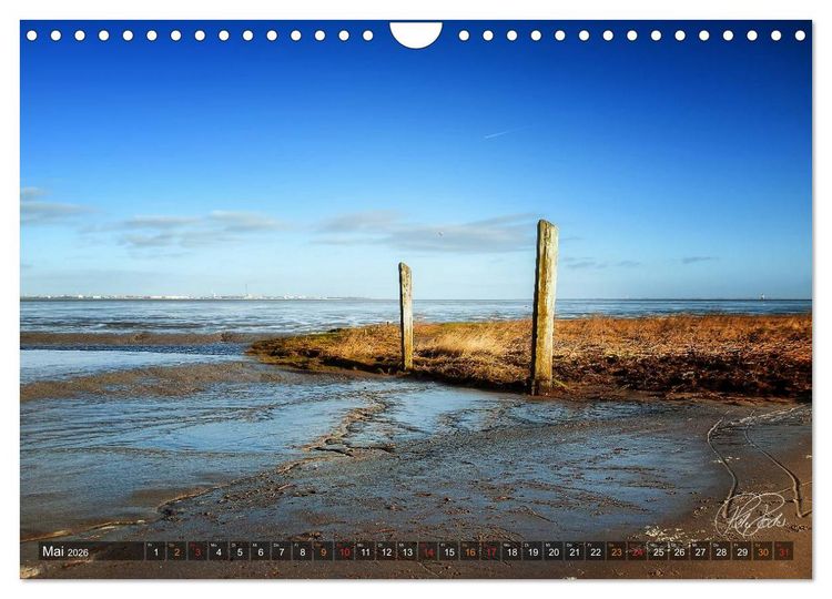 Produktbild: Friesland - Watt und Nordsee / CH-Version (Wandkalender 2026 DIN A4 quer), CALVENDO Monatskalender