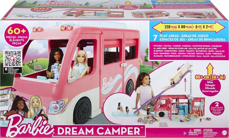 Produktbild: Barbie Super Abenteuer-Camper, Wohnmobil inkl. Tiere und Zubehör