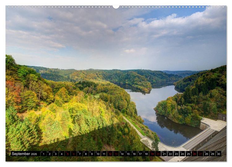 Produktbild: Fl&uuml;sse und Seen im Harz (hochwertiger Premium Wandkalender 2026 DIN A2 quer), Kunstdruck in Hochglanz