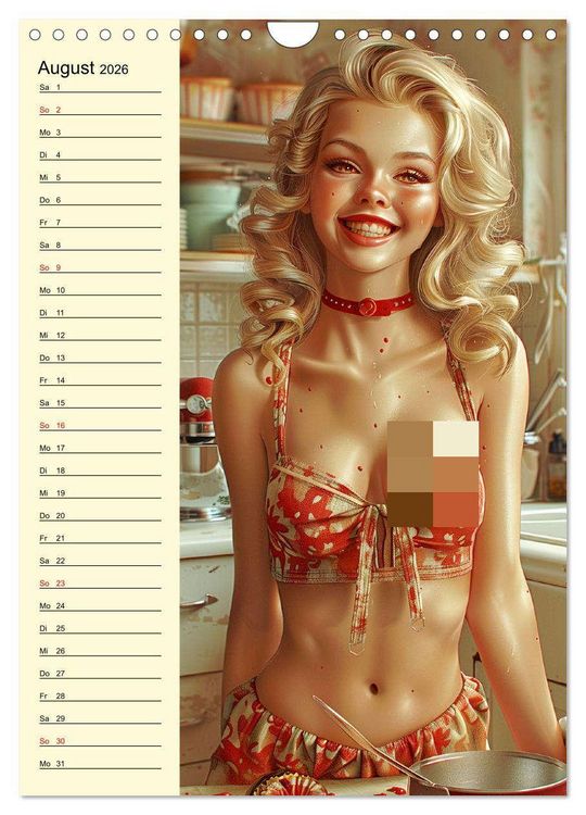 Produktbild: Schatz, ich hab gekocht! Sexy-lustige Pin-up-Girls in der K&uuml;che (Wandkalender 2026 DIN A4 hoch), CALVENDO Monatskalender