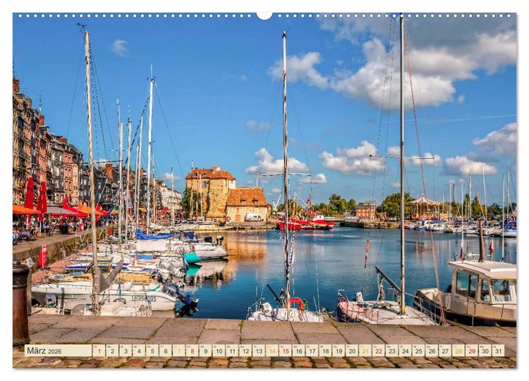 Produktbild: Honfleur - Bezauberndes Frankreich (hochwertiger Premium Wandkalender 2026 DIN A2 quer), Kunstdruck in Hochglanz
