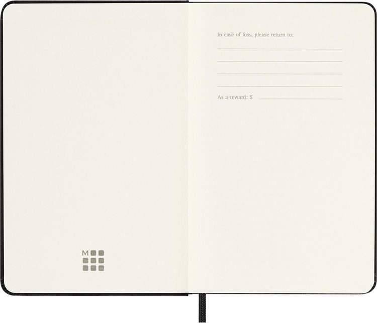 Produktbild: Moleskine 18 Monate Wochenkalender 2025/2026, P/A6, 1 Wo = 2 Seiten, Horizontal, Fester Einband, Schwarz