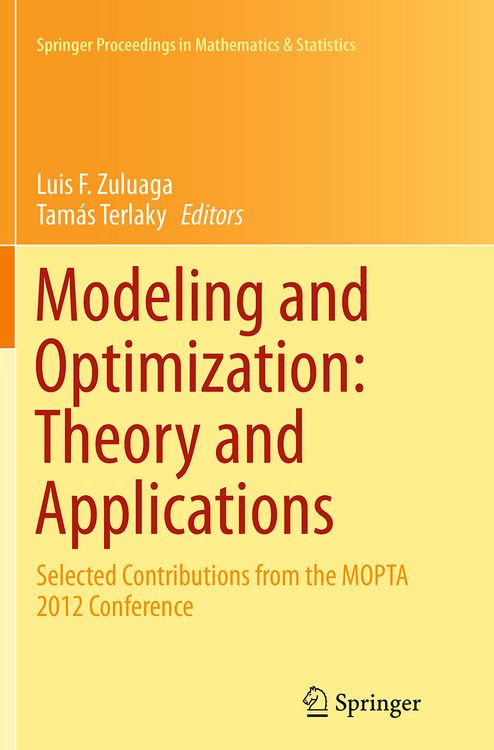 Produktbild: Modeling and Optimization: Theory and Applications