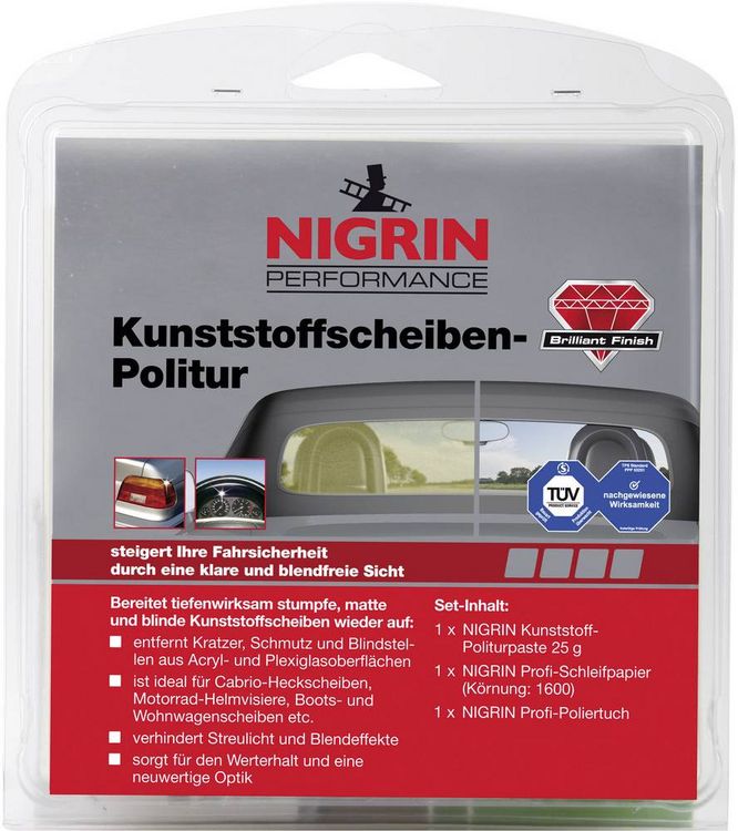 Produktbild: Nigrin 73914 PERFORMANCE Kunststoffscheibenpolitur 1St.