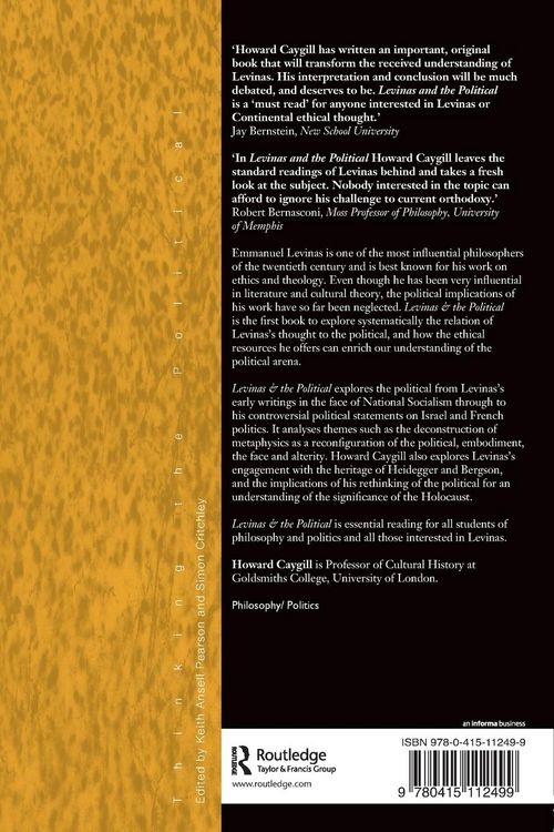 Produktbild: Levinas and the Political