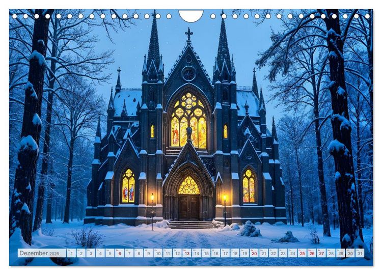 Produktbild: Fl&uuml;stern der Verg&auml;nglichkeit - Gothic Dark Nature Landschaften (Wandkalender 2026 DIN A4 quer), CALVENDO Monatskalender