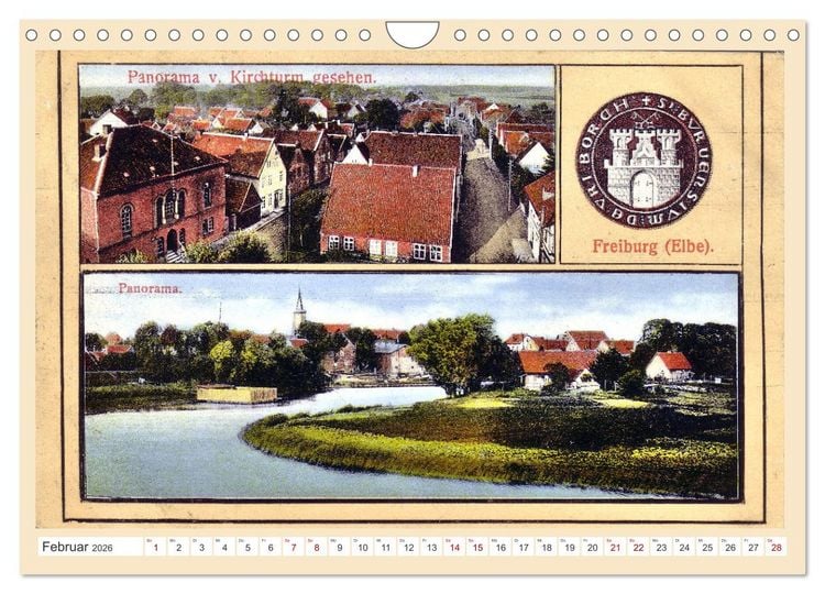 Produktbild: Gru&szlig; aus Freiburg an der Elbe (Wandkalender 2026 DIN A4 quer), CALVENDO Monatskalender