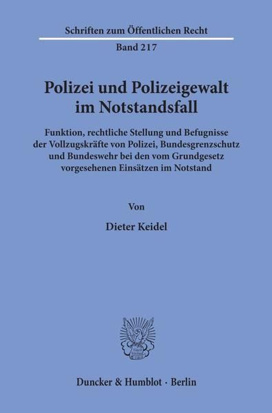 Produktbild: Polizei und Polizeigewalt im Notstandsfall.
