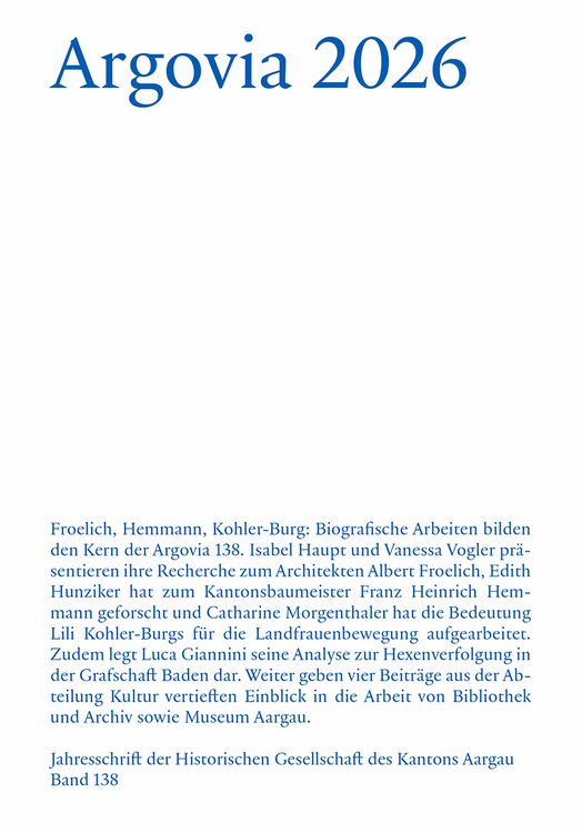 Produktbild: Argovia 2026