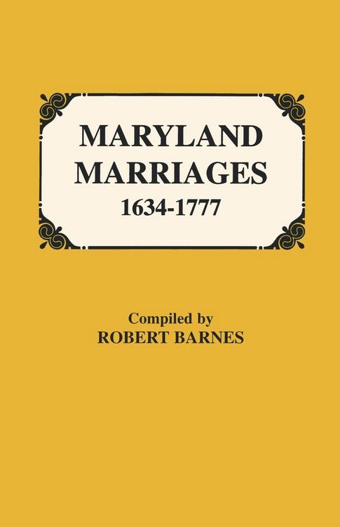 Produktbild: Maryland Marriages 1634-1777