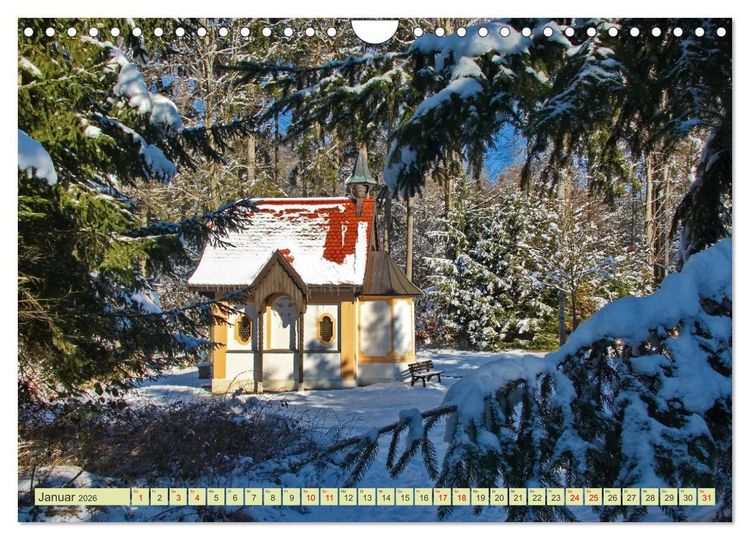 Produktbild: Die Stauden, Kirchen und Kapellen im Naturpark Augsburg westliche W&auml;lder (Wandkalender 2026 DIN A4 quer), CALVENDO Monatskalender