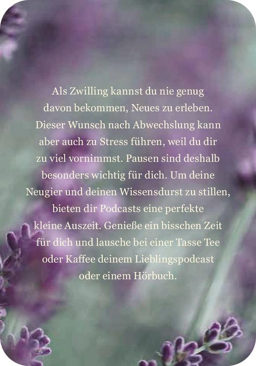 Produktbild: Achtsamkeit f&uuml;r die Zwillinge