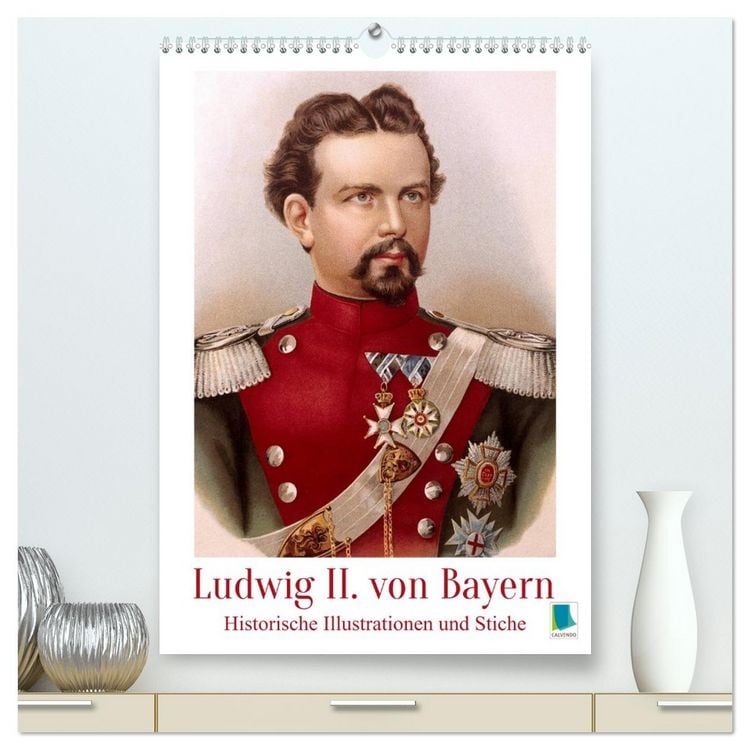 Produktbild: Ludwig II. von Bayern: Historische Illustrationen und Stiche (hochwertiger Premium Wandkalender 2026 DIN A2 hoch), Kunstdruck in Hochglanz