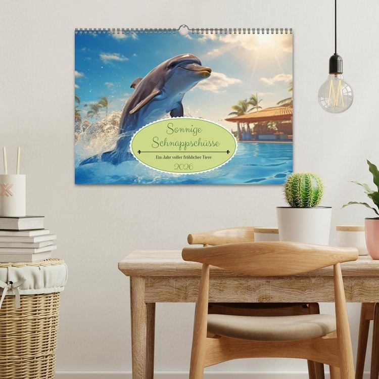 Produktbild: Sonnige Schnappsch&uuml;sse - Ein Jahr voller fr&ouml;hlicher Tiere (Wandkalender 2026 DIN A3 quer), CALVENDO Monatskalender