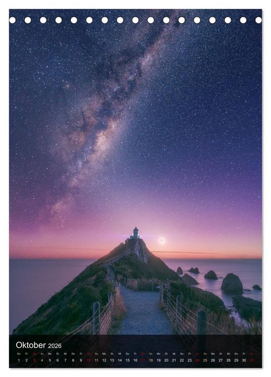 Produktbild: NEUSEELAND - TRAUMZIEL AM ANDEREN ENDE DER WELT (Tischkalender 2026 DIN A5 hoch), CALVENDO Monatskalender