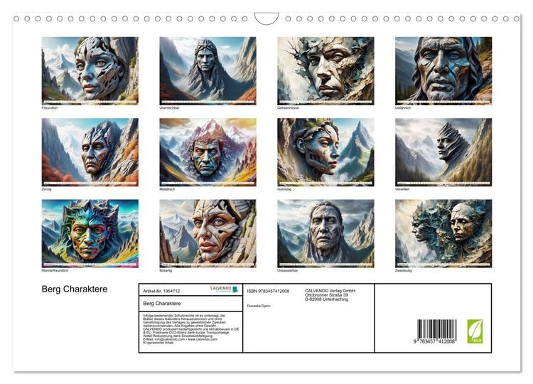 Produktbild: Berg Charaktere (Wandkalender 2026 DIN A3 quer), CALVENDO Monatskalender