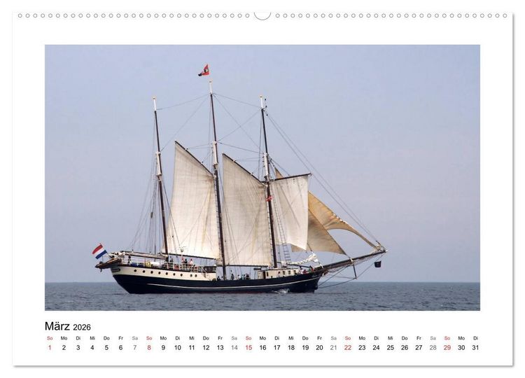 Produktbild: Traditionsschiffe auf der Ostsee (Wandkalender 2026 DIN A2 quer), CALVENDO Monatskalender