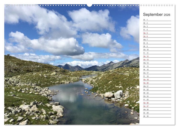 Produktbild: Alpenauszeit - Bergpause f&uuml;rs Herz (hochwertiger Premium Wandkalender 2026 DIN A2 quer), Kunstdruck in Hochglanz
