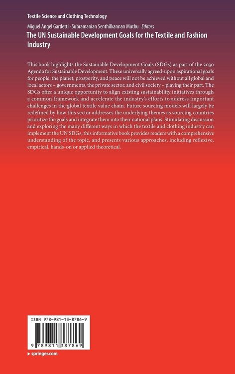 Produktbild: The UN Sustainable Development Goals for the Textile and Fashion Industry