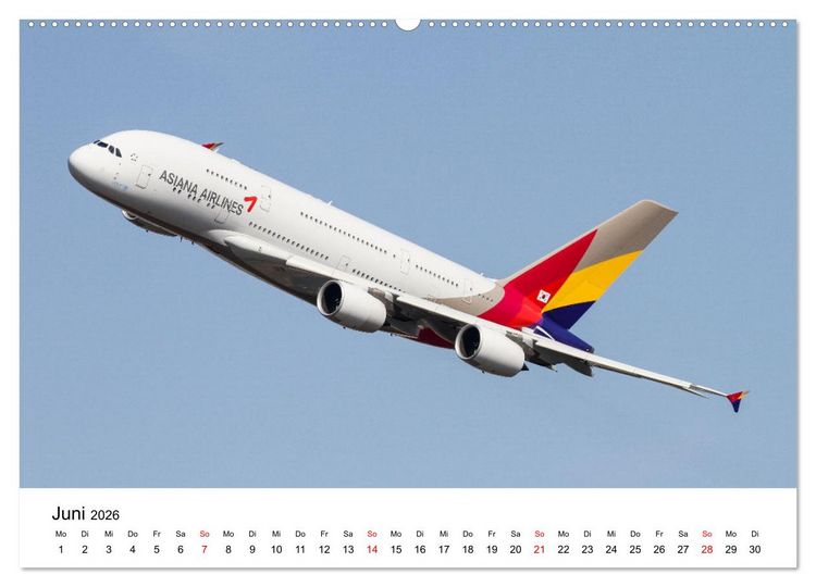 Produktbild: Airbus A380 Superjumbo 2026 (hochwertiger Premium Wandkalender 2026 DIN A2 quer), Kunstdruck in Hochglanz