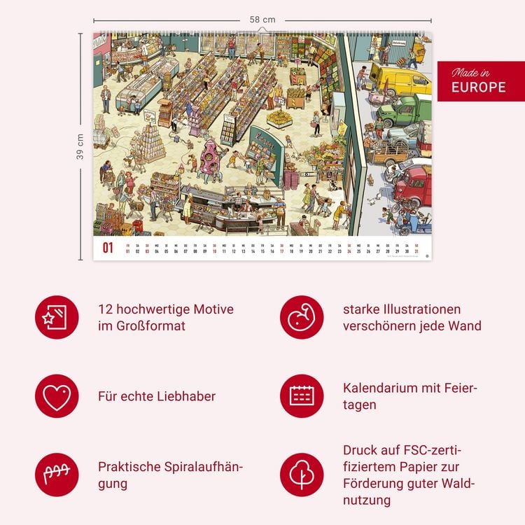Produktbild: G&ouml;bel & Knorr Wimmelbilder Edition Kalender 2027