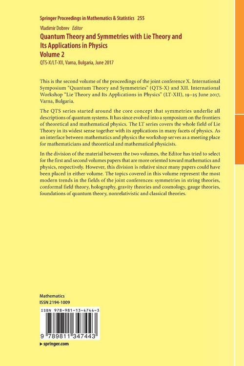 Produktbild: Quantum Theory and Symmetries with Lie Theory and Its Applications in Physics Volume 2