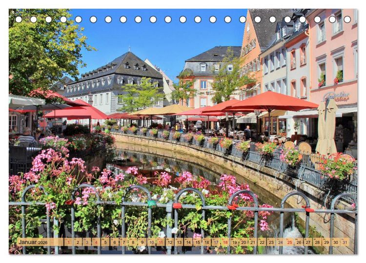 Produktbild: Saarburg - Ein sehenswertes St&auml;dtchen an der Saar (Tischkalender 2026 DIN A5 quer), CALVENDO Monatskalender