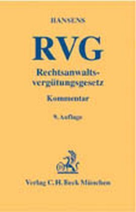 Produktbild: Rechtsanwaltsverg&uuml;tungsgesetz. RVG
