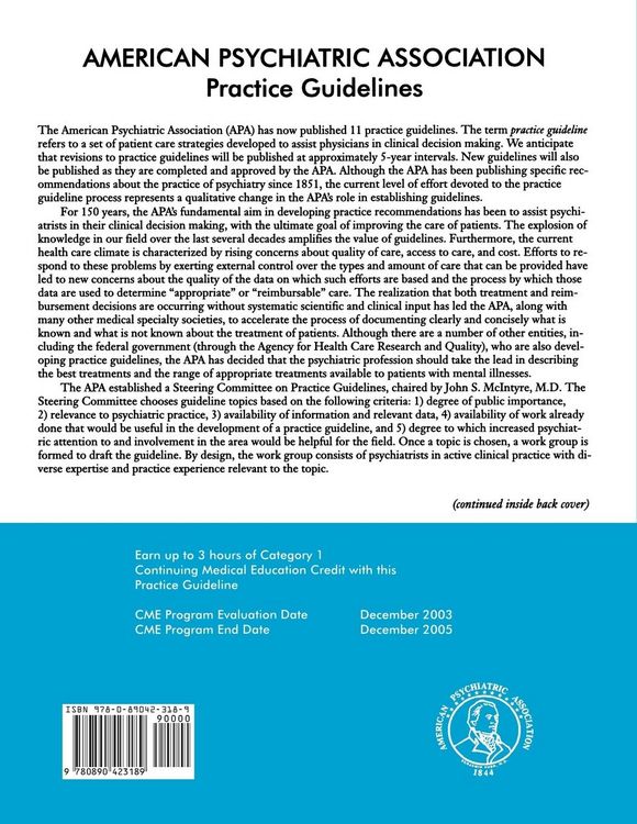 Produktbild: American Psychiatric Association Practice Guideline for the Treatment of Patients With HIV/AIDS