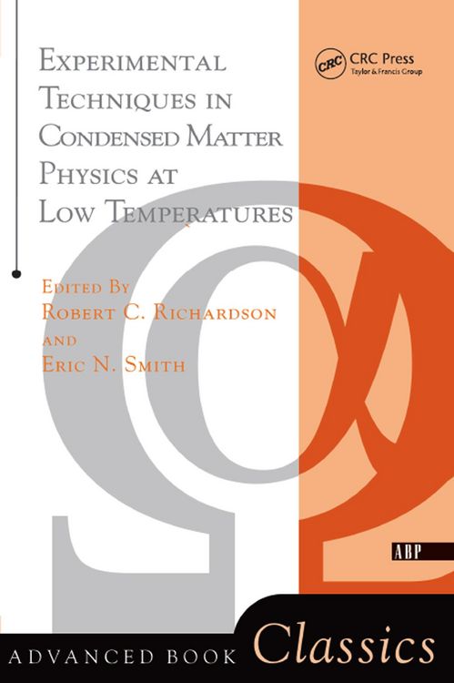 Produktbild: Experimental Techniques In Condensed Matter Physics At Low Temperatures