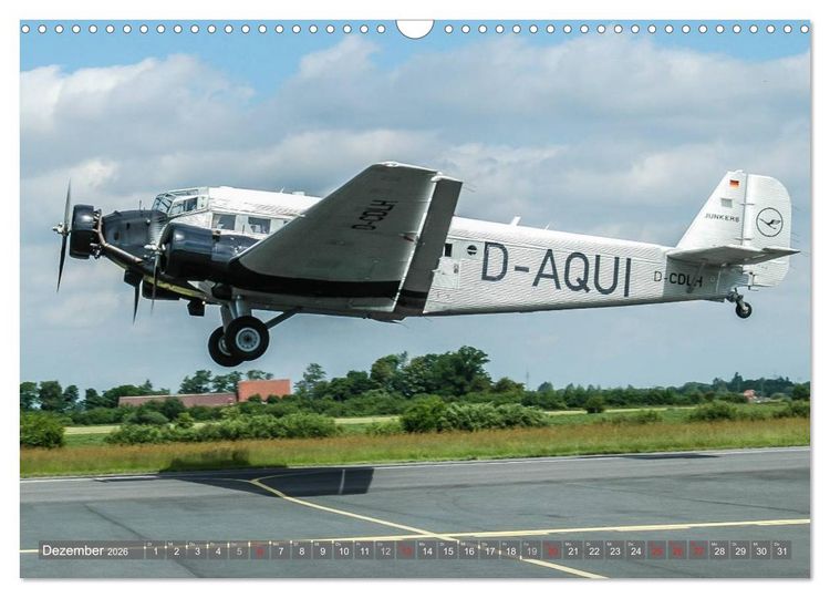 Produktbild: JU 52 - Zwischen Himmel und Erde (Wandkalender 2026 DIN A3 quer), CALVENDO Monatskalender