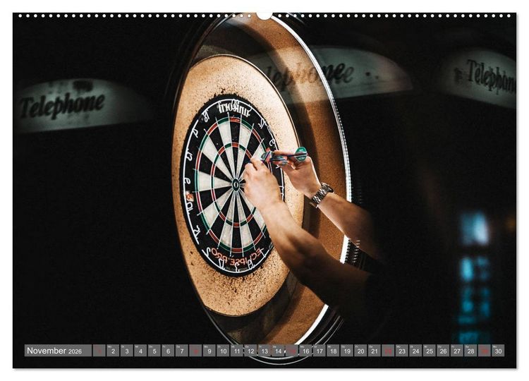 Produktbild: Darts. Konzentration - Sport - Spannung (Wandkalender 2026 DIN A2 quer), CALVENDO Monatskalender