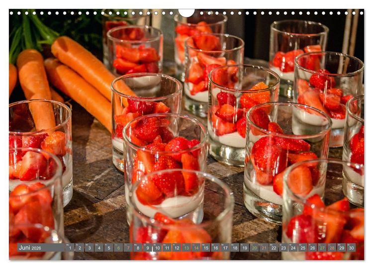 Produktbild: Perfekt angerichtet - Fingerfood, Appetizer und Desserts (Wandkalender 2026 DIN A3 quer), CALVENDO Monatskalender