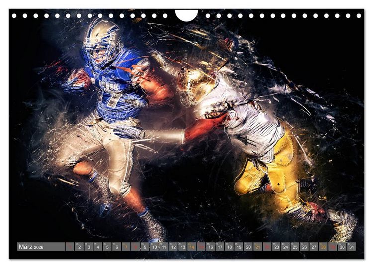 Produktbild: American Football - so cool (Wandkalender 2026 DIN A4 quer), CALVENDO Monatskalender
