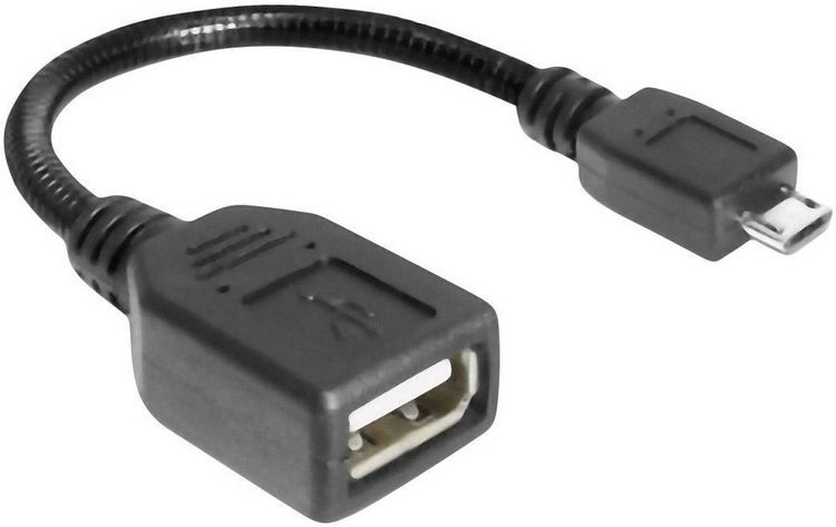 Produktbild: Delock USB-Kabel USB 2.0 USB-Micro-B Stecker, USB-A Buchse 0.15 m Schwarz mit OTG-Funktion 83293