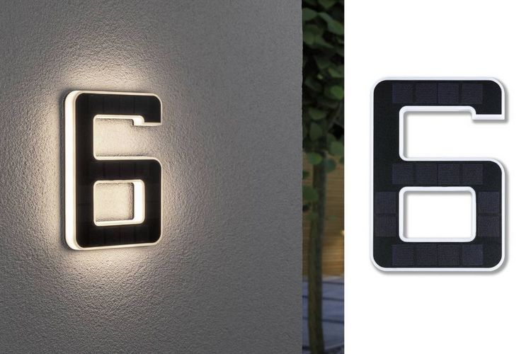 Produktbild: Paulmann 79847 Solar-Hausnummernleuchte 0.20W Warmwei&szlig; Schwarz