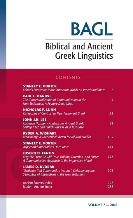 Produktbild: Biblical and Ancient Greek Linguistics, Volume 7