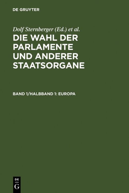 Produktbild: Die Wahl der Parlamente und anderer Staatsorgane / Europa