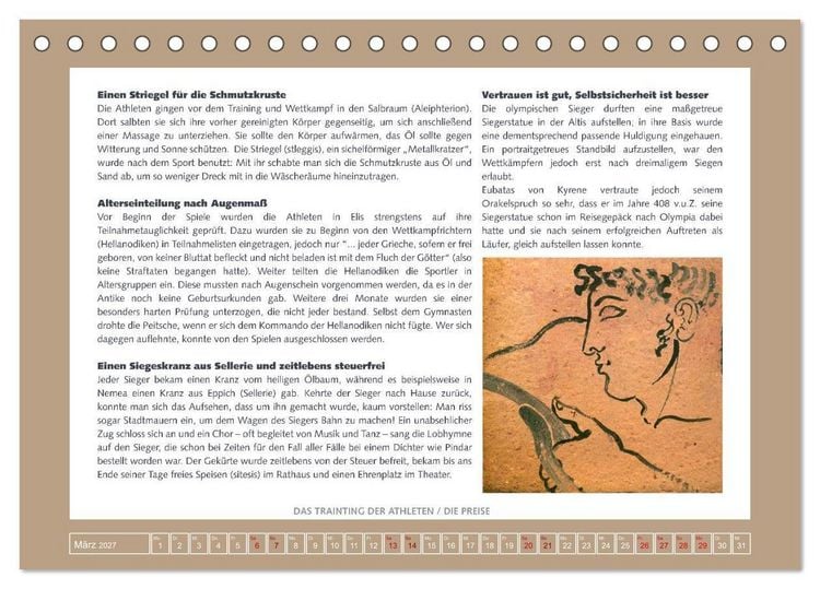 Produktbild: Kurioses im Antiken Olympia (Tischkalender 2027 DIN A5 quer), CALVENDO Monatskalender
