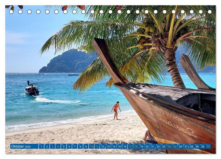 Produktbild: Phi Phi Island &ndash; Thailands traumhaftes Paradies (Tischkalender 2026 DIN A5 quer), CALVENDO Monatskalender