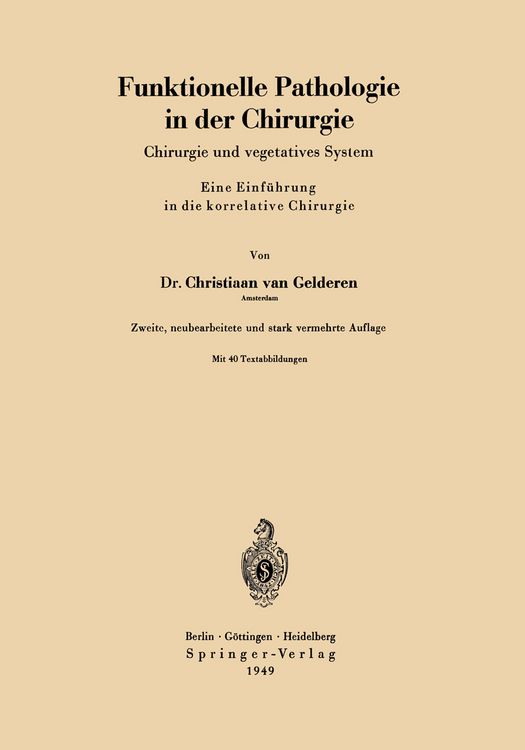 Produktbild: Funktionelle Pathologie in der Chirurgie
