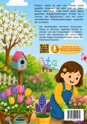 Produktbild: KitaFix-Kreativ: Arbeitsbl&auml;tter Fr&uuml;hling (50 Ideen f&uuml;r Vorschule und Portfolio in Kindergarten und Kita)
